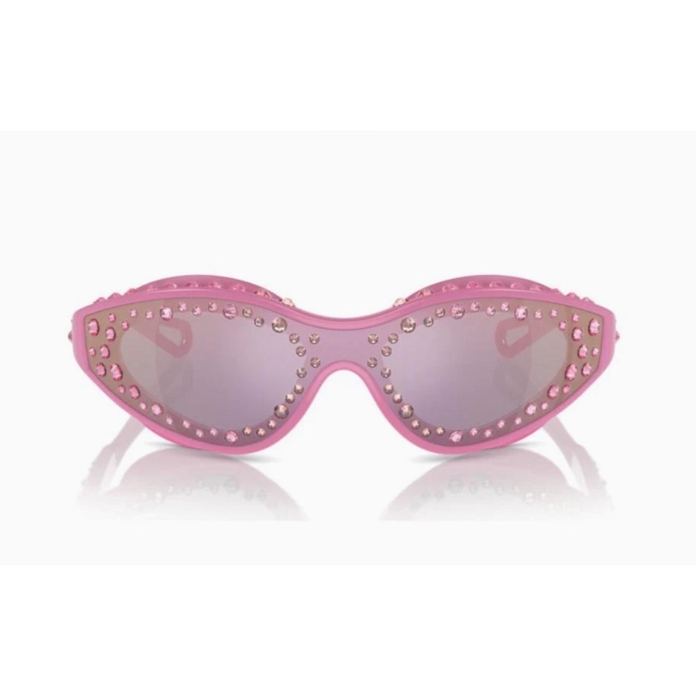 Swarovski SK6024 Imber Pink Goggle Sunglasses Crystal Encrusted NWTโ Authentic